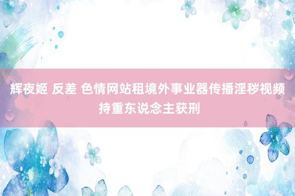 辉夜姬 反差 色情网站租境外事业器传播淫秽视频 持重东说念主获刑